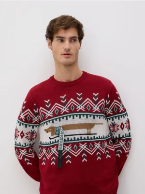 Reserved - Sweter ze świątecznym motywem - wielobarwny
