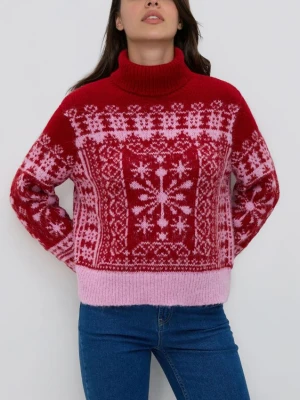 Reserved - Sweter ze świątecznym motywem - wielobarwny