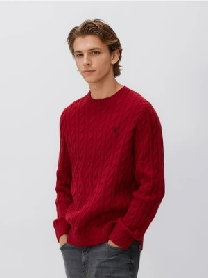 Reserved - Sweter ze świątecznym wzorem - czerwony