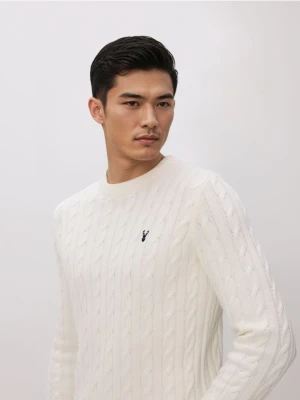 Zdjęcie produktu Reserved - Sweter ze świątecznym wzorem - złamana biel