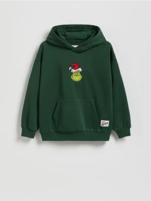Reserved - Świąteczna bluza Grinch - ciemnozielony