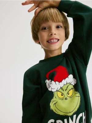 Reserved - Świąteczna bluza Grinch - ciemnozielony