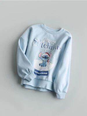 Reserved - Świąteczna bluza Lilo i Stitch - jasnoniebieski