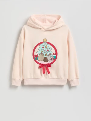 Reserved - Świąteczna bluza Pusheen - kremowy