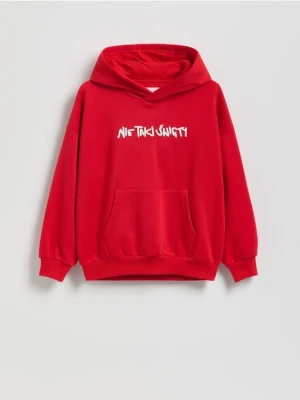 Reserved - Świąteczna bluza z kapturem - czerwony