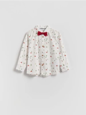 Reserved - Świąteczna koszula - biały