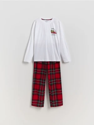 Reserved - Świąteczna piżama - biały