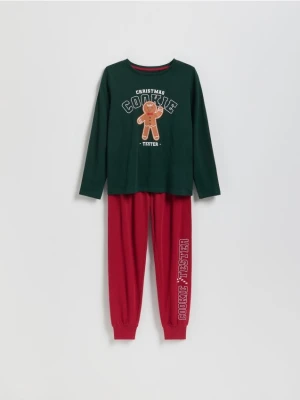 Reserved - Świąteczna piżama - ciemnozielony