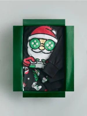 Reserved - Świąteczna piżama - czarny