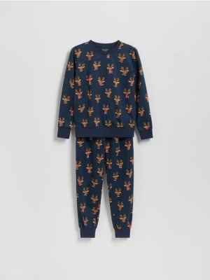 Reserved - Świąteczna piżama - granatowy