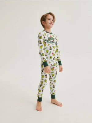 Reserved - Świąteczna piżama Grinch - biały