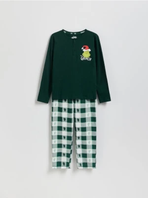 Reserved - Świąteczna piżama Grinch - ciemnozielony