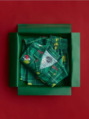 Reserved - Świąteczna piżama Grinch - zielony