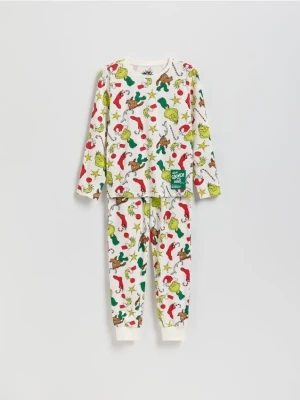 Reserved - Świąteczna piżama Grinch - złamana biel