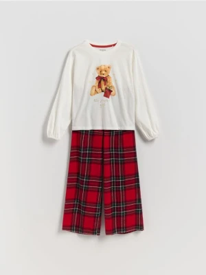 Reserved - Świąteczna piżama - złamana biel