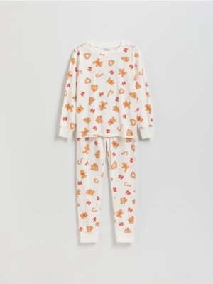 Reserved - Świąteczna piżama - złamana biel