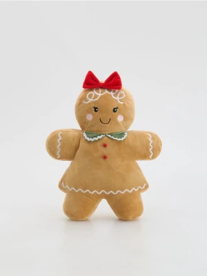 Reserved - Świąteczna poduszka piernikowy ludzik - beżowy