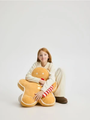 Reserved - Świąteczna poduszka piernikowy ludzik - beżowy