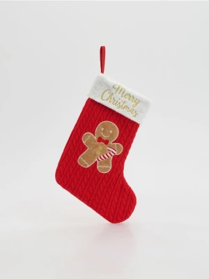 Reserved - Świąteczna skarpeta - czerwony