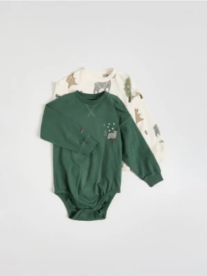 Reserved - Świąteczne body 2 pack - zielony
