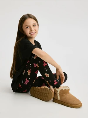 Zdjęcie produktu Reserved - Świąteczne legginsy we wzory - czarny