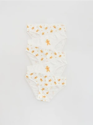 Reserved - Świąteczne majtki 5 pack - złamana biel