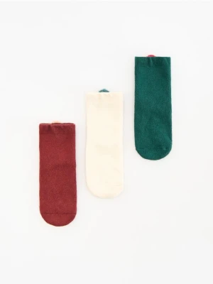 Reserved - Świąteczne skarpetki 3 pack - brązowy