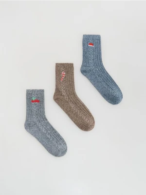 Reserved - Świąteczne skarpetki 3 pack - czarny