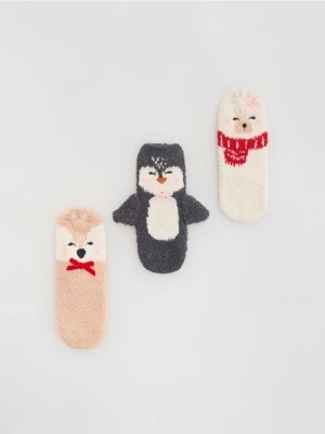 Reserved - Świąteczne skarpety 3-pak - wielobarwny