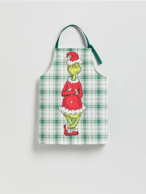 Reserved - Świąteczny fartuch Grinch - ciemnozielony