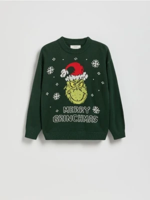 Reserved - Świąteczny sweter Grinch - ciemnoszary