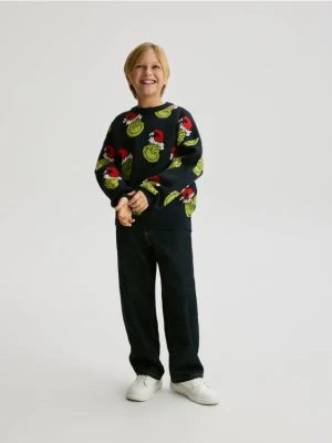 Reserved - Świąteczny sweter Grinch - granatowy