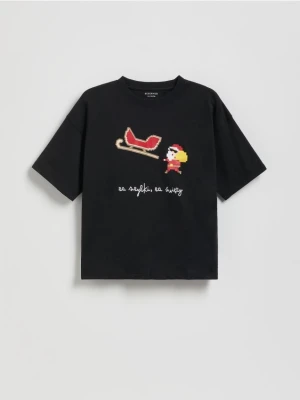 Reserved - Świąteczny t-shirt - ciemnoszary