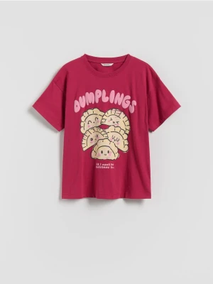 Reserved - Świąteczny t-shirt - czerwony