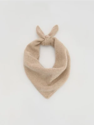 Reserved - Szal z wełną i kaszmirem - beżowy