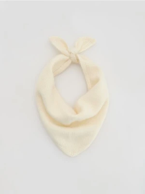 Reserved - Szal z wełną i kaszmirem - złamana biel