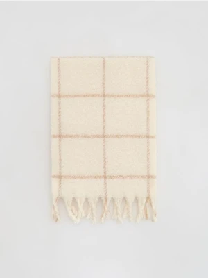 Reserved - Szalik w kratkę - kremowy