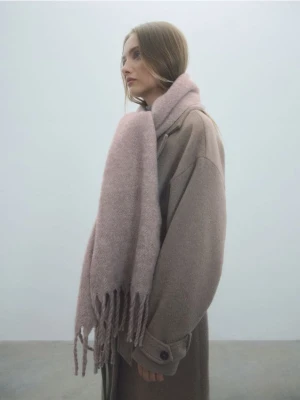 Reserved - Szalik z dodatkiem wełny - brązowy