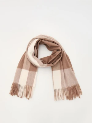 Reserved - Szalik z dodatkiem wiskozy - kremowy