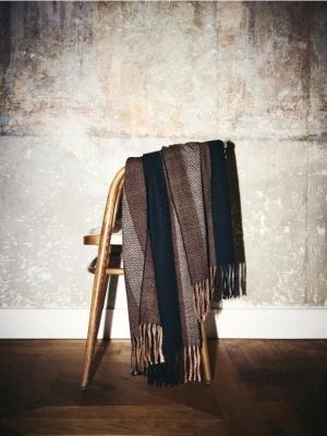 Reserved - Szalik z frędzlami - beżowy