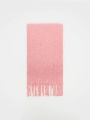 Reserved - Szalik z frędzlami - różowy