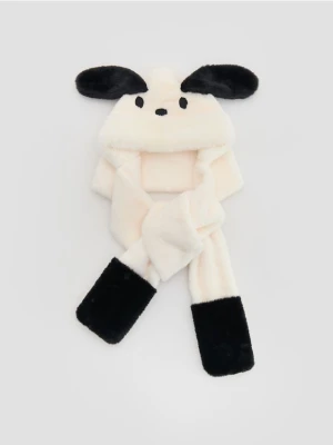 Reserved - Szalik z kapturem - złamana biel