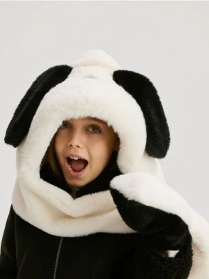 Reserved - Szalik z kapturem - złamana biel