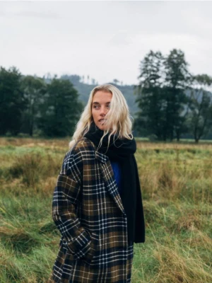 Reserved - Szalik z wełną i kaszmirem - czarny