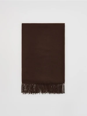 Reserved - Szalik z wiskozą - ciemnobrązowy