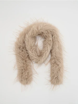 Reserved - Szalik ze sztucznego futerka - brązowy