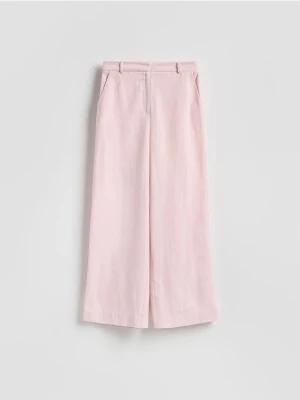 Reserved - Szerokie spodnie - pastelowy róż