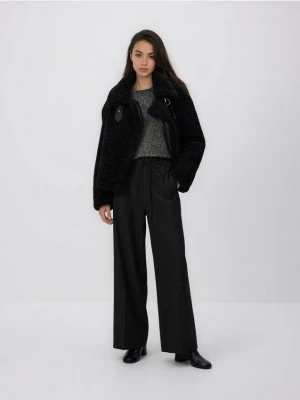 Reserved - Szerokie spodnie z kantem - ciemnoszary