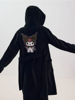 Reserved - Szlafrok z kapturem Kuromi - czarny