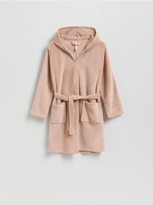 Reserved - Szlafrok z kapturem z misiem - brązowy